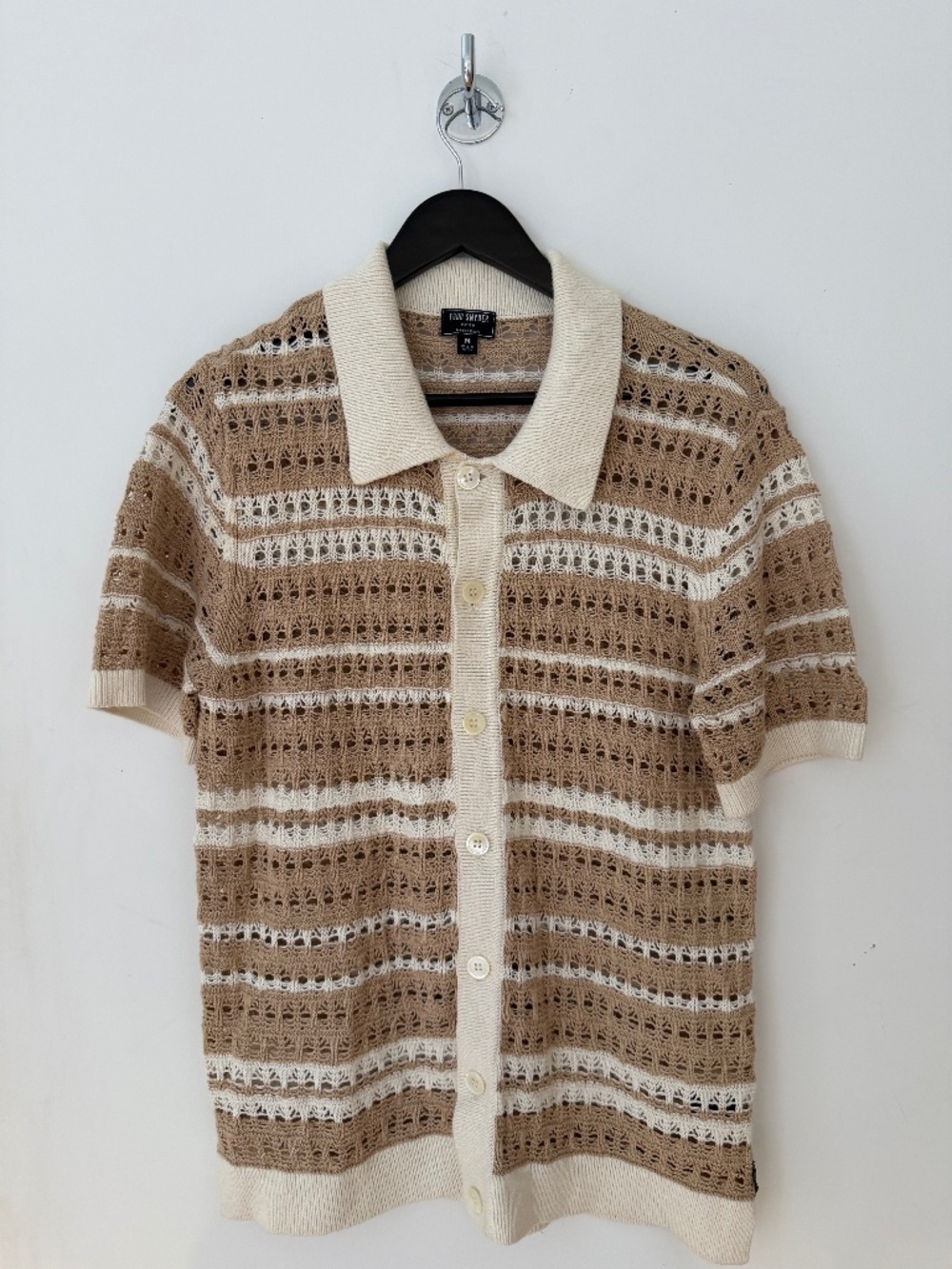 Men’s Todd Snyder Open-Knit Striped Polo